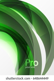 Futuristic hi-tech glass wave abstract background. Color curvy line with glossy effect. Vector illustration