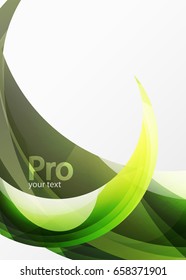 Futuristic hi-tech glass wave abstract background. Color curvy line with glossy effect. Vector illustration