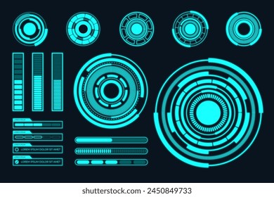 Futuristisches Hologramm Infografik Element Kollektion Vektorgrafik Design in eps 10