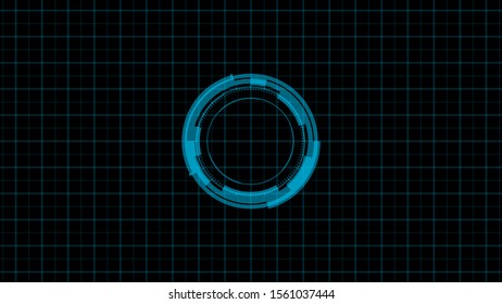 Futuristic Hologram Screen User Interface