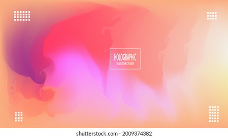 Futuristic holographic backdrop with gradient mesh, for banner, advertisement, poster, cover, business card