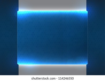 Futuristic Holographic Blue Screen Background, EPS10 Vector.