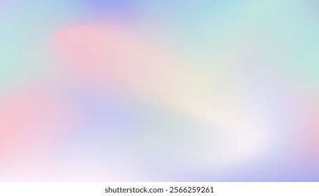 Futuristic Holographic Gradient Mesh Abstract Background Design. Ideal for tech projects, websites, digital art, and branding that require a vibrant, futuristic holographic gradient background.
