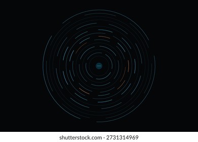 Um anel holográfico futurista de interface de usuário para computação espacial, projetando uma experiência de realidade aumentada com elementos brilhantes.