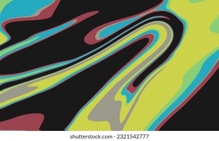 Futuristic holographic waves background. Vivid vibrant abstract gradient. Vector illustration