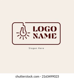 Futuristic home lamp logo mark design idea template symbol
