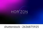 Futuristic Horizon Logo with Space Gradient Background.