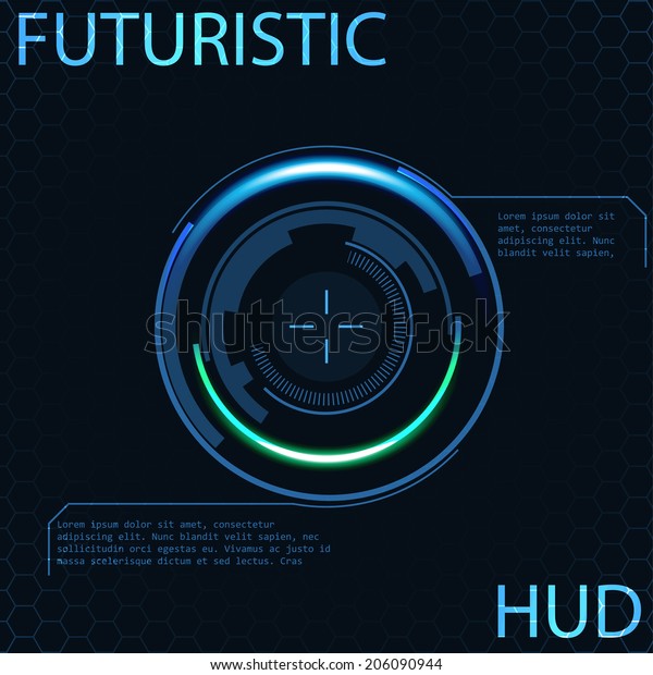 Futuristic Hud Stock Vector (Royalty Free) 206090944