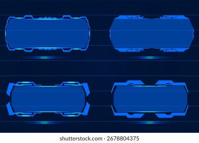 Coleção de Conjunto de Caixas de HUD Futurista