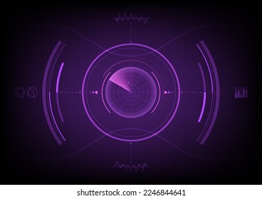 Futuristic HUD Circle Element technology vector background