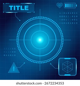 Design de Interface de Círculo HUD Futurista.Tecnologia Interface Digital UI
