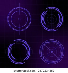 Design de Interface de Círculo HUD Futurista.Tecnologia IU Digital