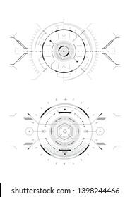 Futuristic HUD Concept.  Sci-Fi Technology Design