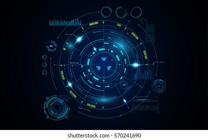 futuristic hud digital hi tech sci fi concept background