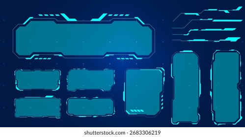 Futuristic HUD Display Panel Set