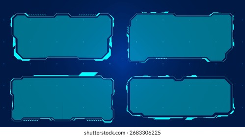 Conjunto de panel de pantalla HUD futurista