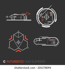 Futuristic HUD elements