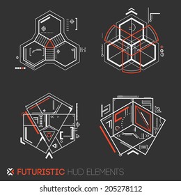 Futuristic HUD elements