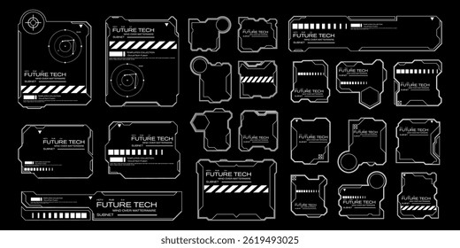 Futuristic HUD elements and tech interface design