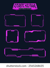 Futuristic hud frame for game streamers