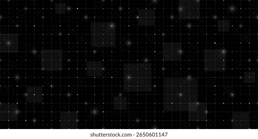Grade de HUD futurista com linhas de arames digitais e padrão de malha abstrata. Fundo preto com interface de planta virtual. Ideal para jogos de ficção científica, painéis de AI ou apresentações de techno. Eps design