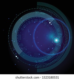 Futuristic hud imagine space background, stock vector