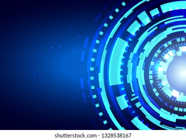 Futuristic hud interface. Shiny technology shapes can be used for science presentations.