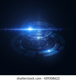 Futuristic hud interface. Shiny technology shapes can be used for science presentations. Vector eps10.