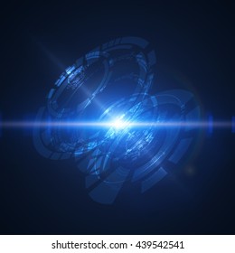 Futuristic hud interface. Shiny technology shapes can be used for science presentations. Vector eps10.