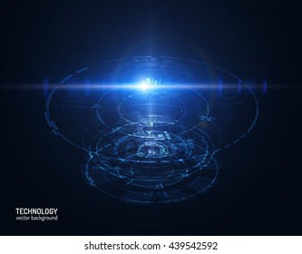 Futuristic hud interface. Shiny technology shapes can be used for science presentations. Vector eps10.