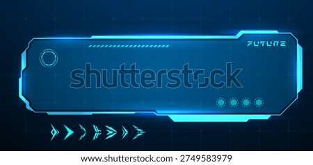 Futuristic HUD interface or text box frames vector illustration