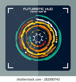 Futuristic hud, Modern techno circle, interface vector eps 10