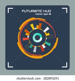 Futuristic HUD, Modern techno circle, interface vector eps 10