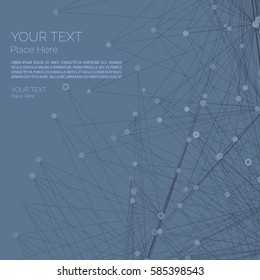  Futuristic HUD. POLYGONAL LINES CONNECTING DOTS  ON THE  BLUE BACKGROUND. Polygonal vector background.