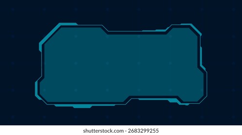 Luz azul del panel de pantalla del HUD futurista
