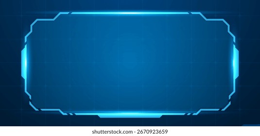 Futuristischer Bluescreen oder Technologie-Box blauer Vektor