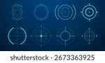 Futuristic HUD target or aim pointers. Vector illustration	