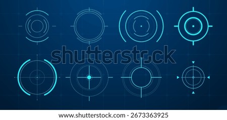 Futuristic HUD target or aim pointers. Vector illustration	