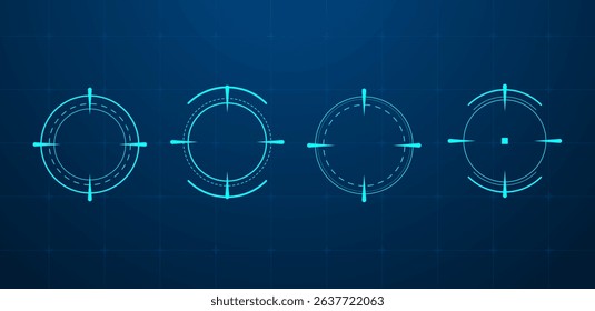 Futuristic HUD target vector illustration	