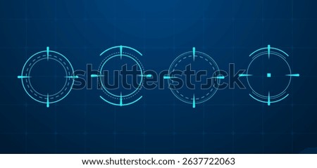 Futuristic HUD target vector illustration	