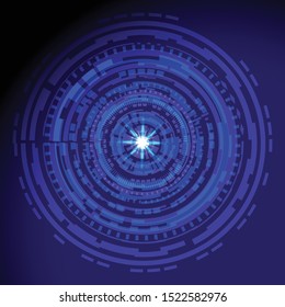 Futuristic hud technology space background, stock vector