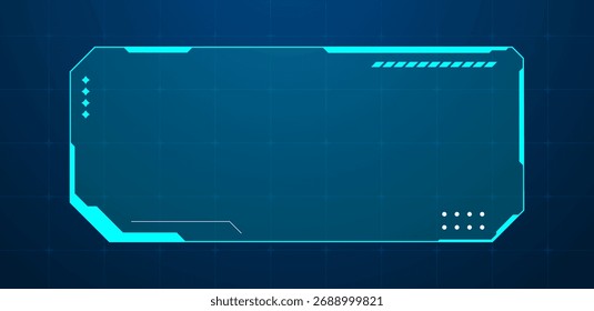 Futuristic HUD text box frames futuristic