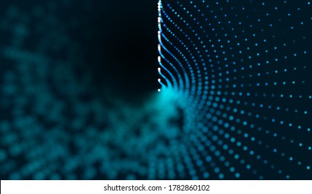 Futuristic hud tunnel. Computer vision abstract vector background. Security system technology. Radar defense