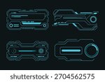 Futuristic HUD UI Elements Collection for Sci-Fi Displays