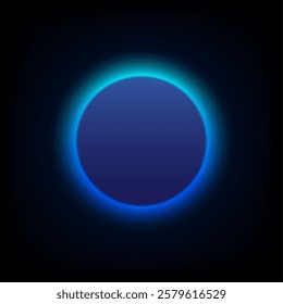 Futuristic HUD UI GUI style, Blank Round Circle glow light Concept of digital technology, for electronic screen. internet Cyber ​​. Futuristic blue light, vector design
