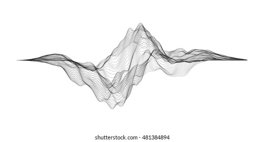 Futuristic Hud, ui vector grid. Music sound waves set. Audio digital equalizer technology, pulse musical.