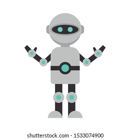 Futuristic humanoid icon. Flat illustration of futuristic humanoid vector icon for web design