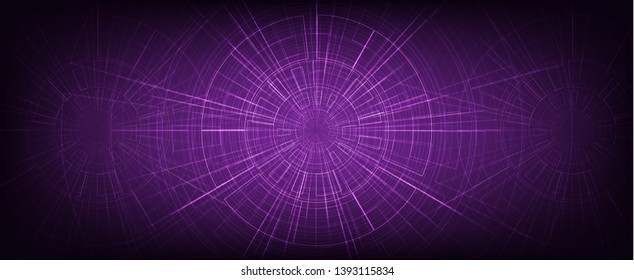 Futuristic Hyperspace speed motion on future Technology background,warp and expanding movement concept,vector Illustration.