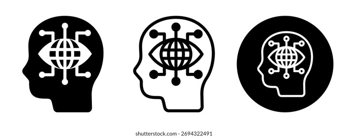 Glifo de Coleção de Ícones Futuristas e Ilustração de Vetor Misto
