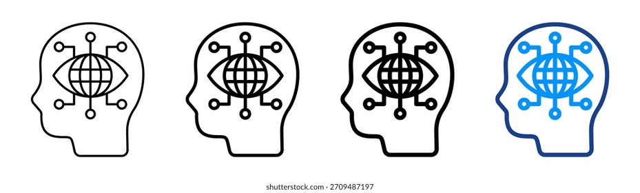 Conjunto de Coleta do Outline Diferente do Ícone Futurista